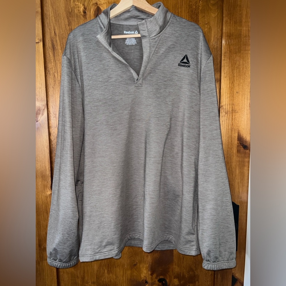 Reebok Men’s Light Tan/Taupe Half-Zip Performance Pullover